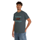 I Eat Chocolate Black/Aqua Tee