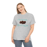 I Eat Chocolate Black/Aqua Tee
