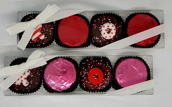 Valentine’s Day Chocolate-Dipped Sandwich Cookies