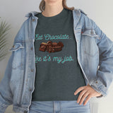 I Eat Chocolate Black/Aqua Tee
