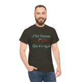 I Eat Chocolate Black/Aqua Tee