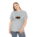 I Eat Chocolate Black/Aqua Tee