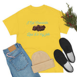 I Eat Chocolate Black/Aqua Tee