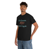 I Eat Chocolate Black/Aqua Tee