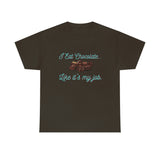 I Eat Chocolate Black/Aqua Tee