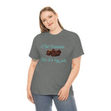 I Eat Chocolate Black/Aqua Tee