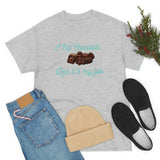 I Eat Chocolate Black/Aqua Tee