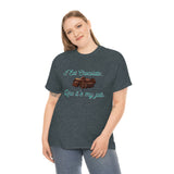 I Eat Chocolate Black/Aqua Tee