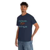 I Eat Chocolate Black/Aqua Tee